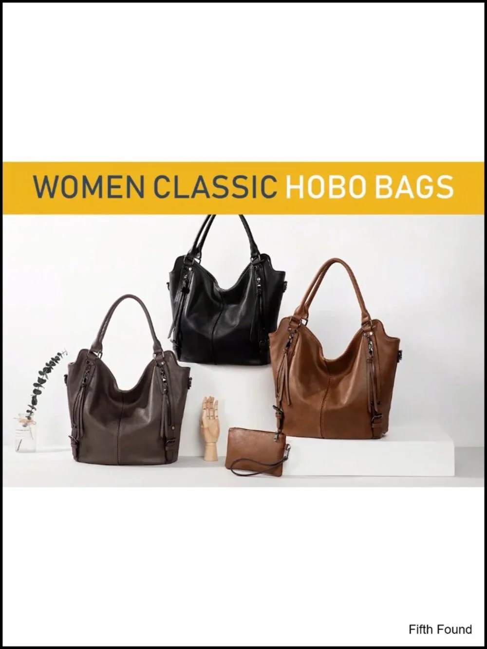PU Leather Hobo Bag Large Tote with Adjustable Shoulder Strap